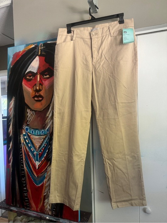 Lee Pants - NWT Lee Relaxed Fit Plain Front Straight Leg Khaki Pants 16 Long